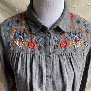 Embroidered midi tunic